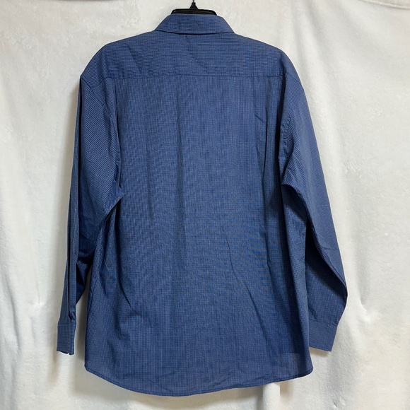 John Henry Men's Shirt Large Blue Pattern Long Sleeve Button Down Collared - Picture 4 of 7